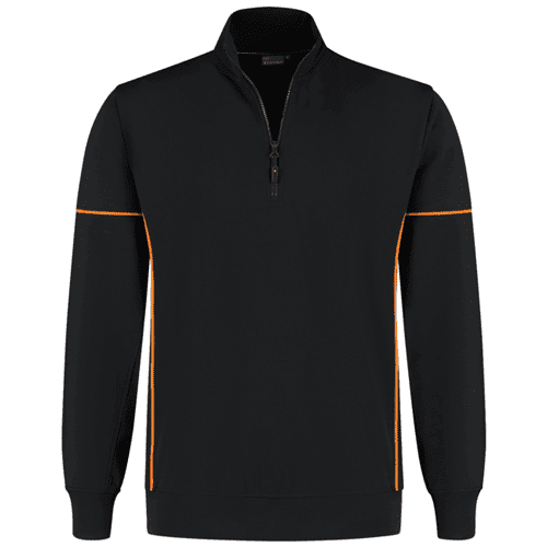 Santino zipsweater Collin - zwart/oranje