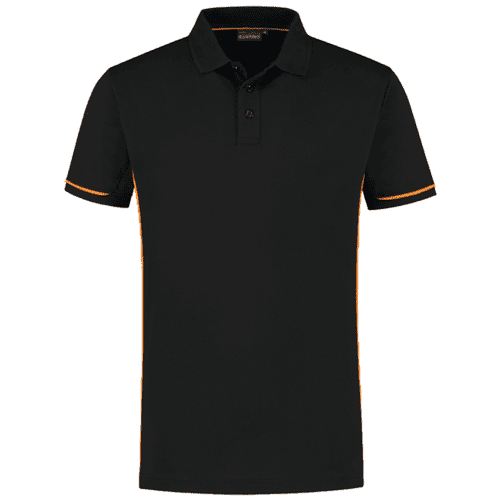 Santino poloshirt Carsen - zwart/oranje